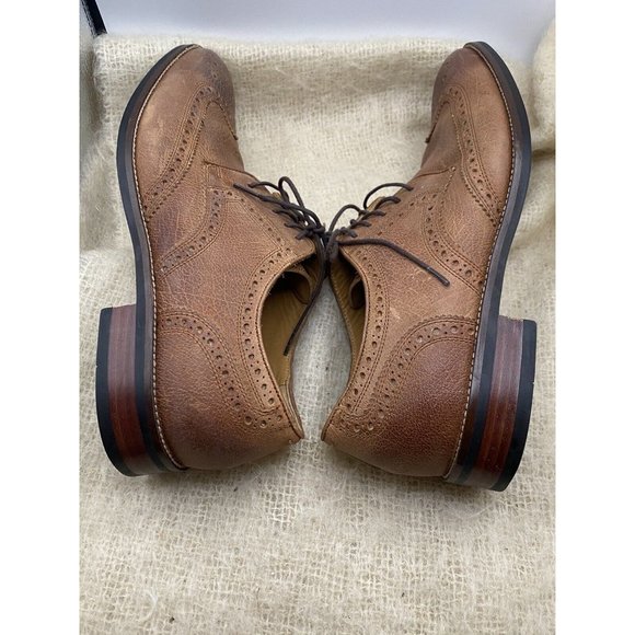 COLE HAAN WINGTIP  C12362 BROWN LEATHER CASUAL OXFORD SHOES MENS SIZE 9M LACE UP main image 13